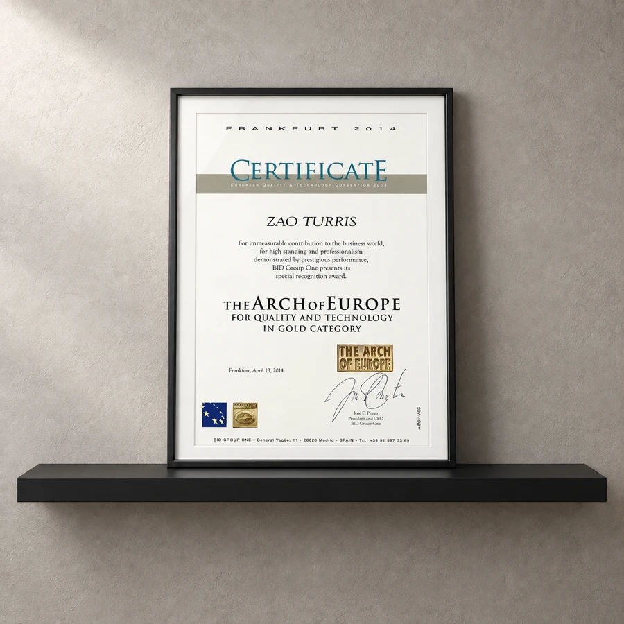 The Arch of Europe for Quality and Technology — Gold (BID Group One)